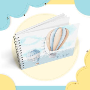 livro mesversario menino tema balao de ar em pdf