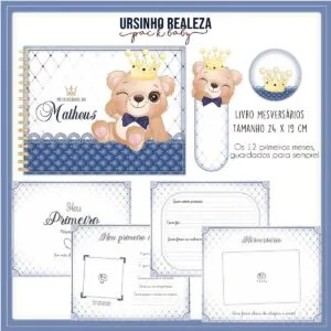 Livro Mesversário Ursinho Realeza - Arquivo Digital 48 Livro Mesversário Ursinho Realeza - Arquivo Digital