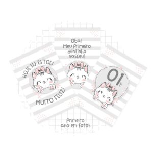 Livro Primeiro Ano em Fotos Gatinha - Arquivo Digital