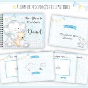 Livro Recordações Bebê Elefantinho - Arquivo Digital