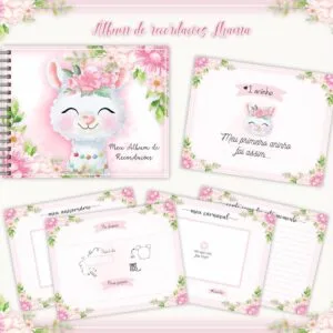 Livro Recordações Bebê Lhama - Arquivo Digital