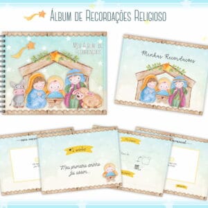 Livro Recordações Bebê Religioso - Arquivo Digital