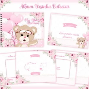 Livro Recordações Bebê Ursinha Baloeira - Arquivo Digital