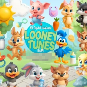 Looney Tunes Bebê - Kit Digital Completo em PNG