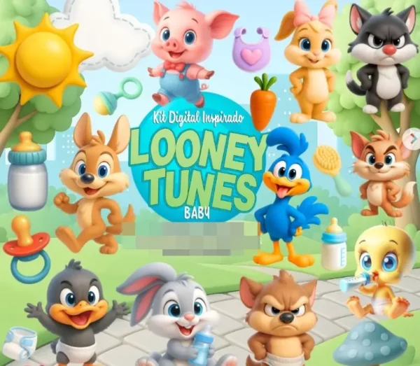 Looney Tunes Bebê - Kit Digital Completo em PNG