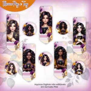 marca paginas crista png com tags para scrapbooking