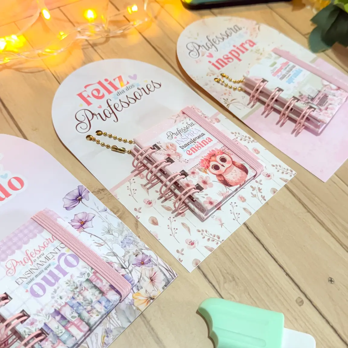 Mini Caderninho Card Mimo para Presente de Professor 1 Mini Caderninho Card Mimo para Presente de Professor