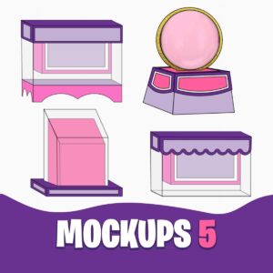 Mockups Caixas Papelaria Festas 5 - Arquivo Digital