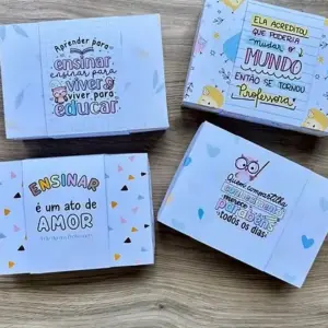 Modelo Cortadora Caixa Presente Personalizado para Docentes