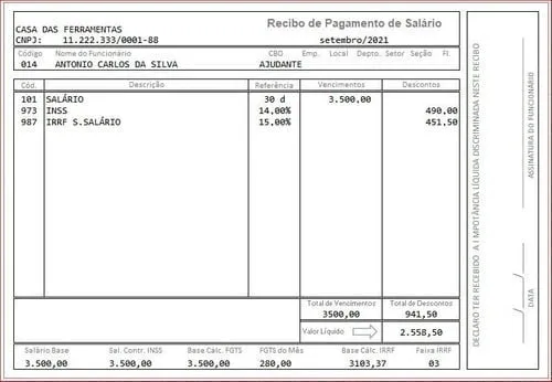 Modelo Holerite Comprovante De Renda Editável Excel 3 Modelo Holerite Comprovante De Renda Editável Excel - Imagem 3