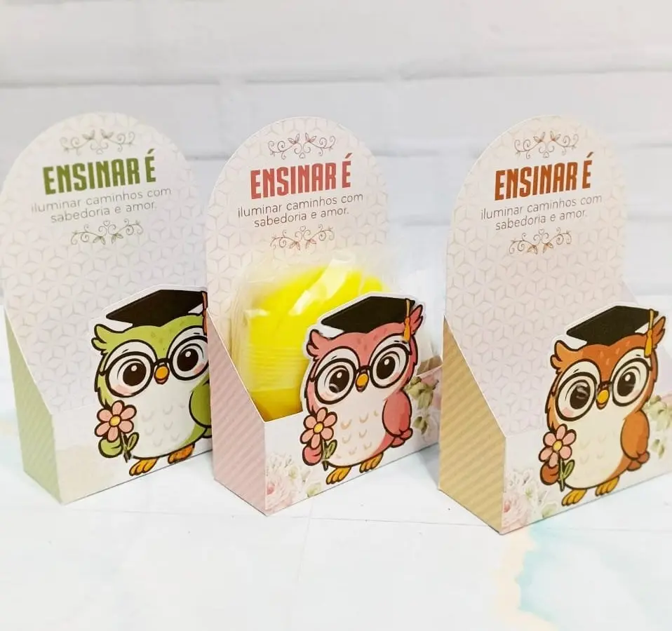 Modelo Mini Cesta Sabonete para Presente de Professor 1 Modelo Mini Cesta Sabonete para Presente de Professor
