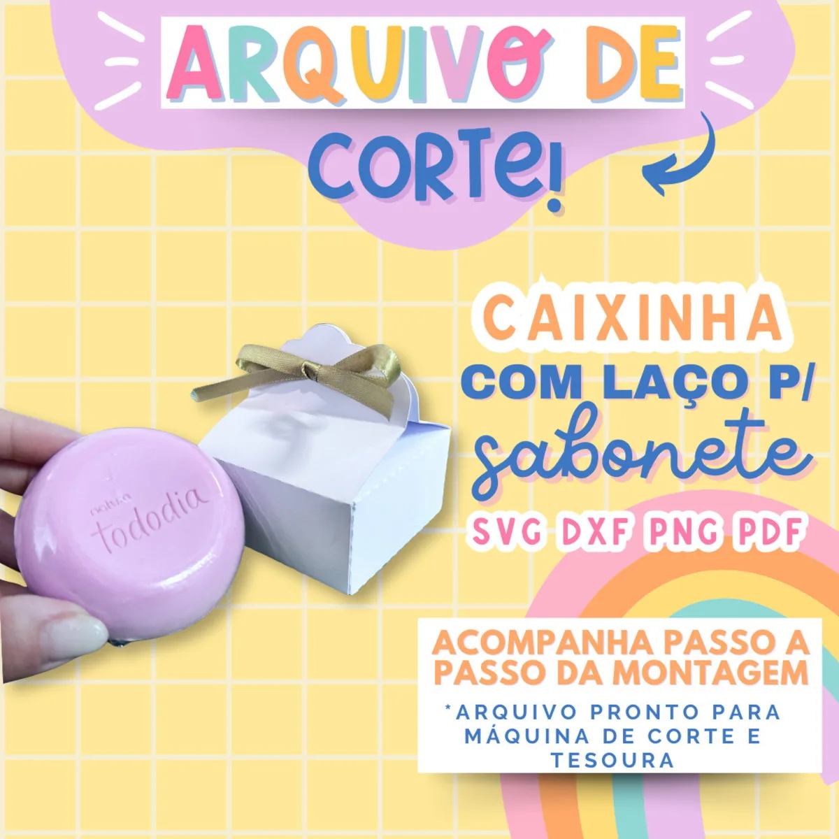 Molde Limpo Caixa Sabonete - Arquivo Digital