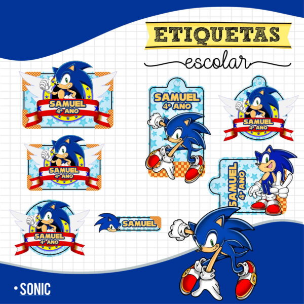Pack 22 Etiquetas Escolares - Arquivo Digital