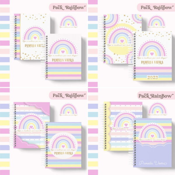 Pack Agenda e Planner Rainbow 2023 - Arquivo Digital