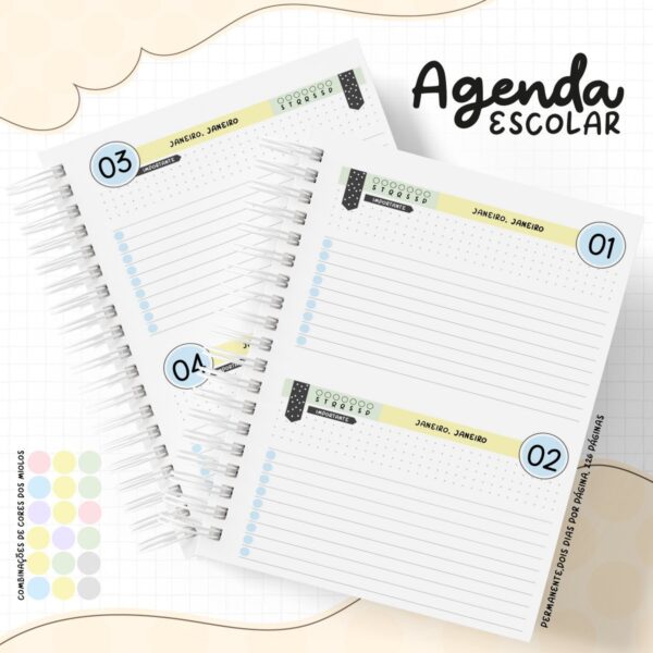 Pack Agenda Escolar 2022 - Arquivo Digital