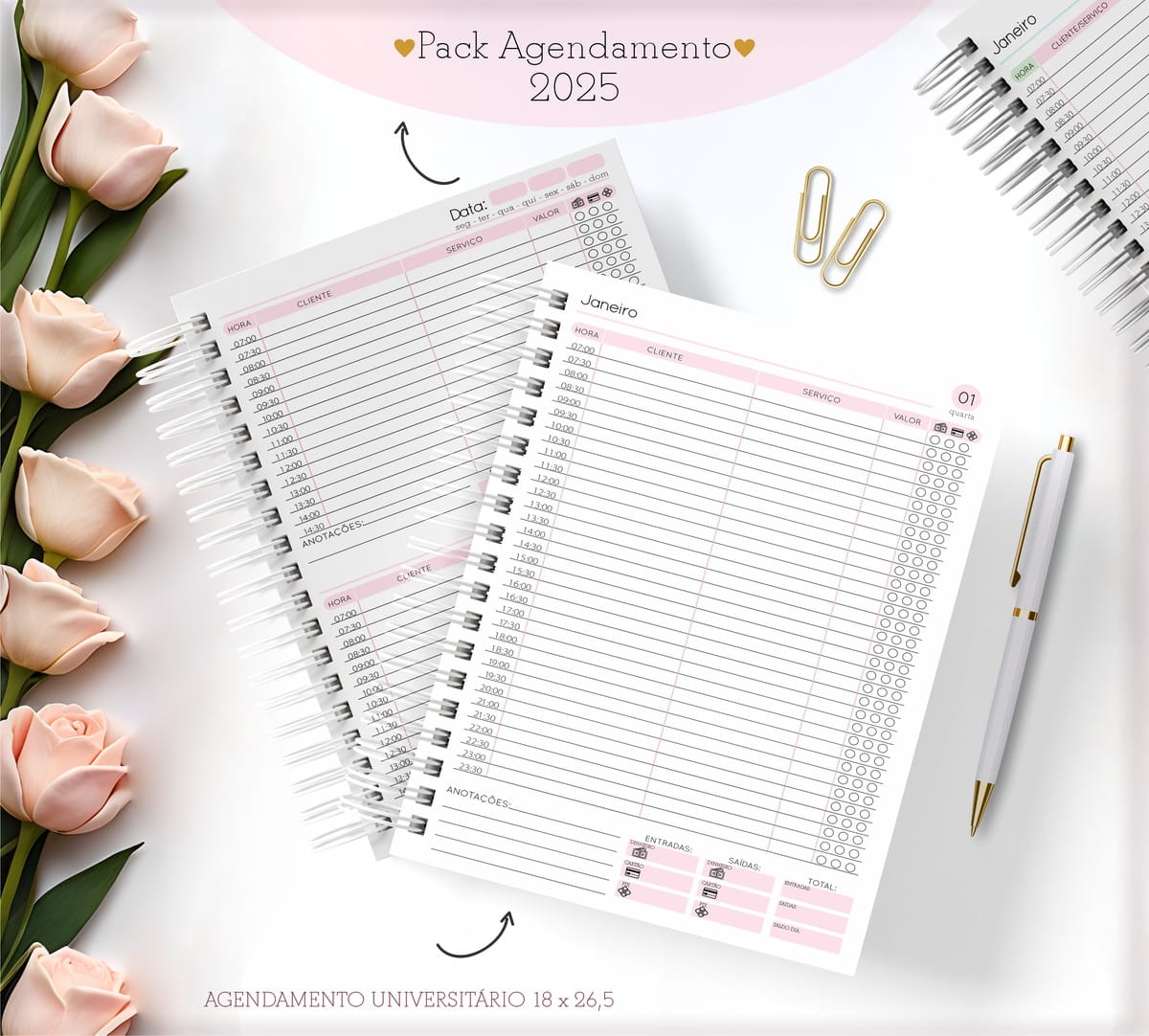 Pack Agenda Feminina 2025 para Criar e Revender 5 Pack Agenda Feminina 2025 para Criar e Revender - Imagem 5
