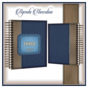 pack agenda masculina digital com capas e miolo permanente