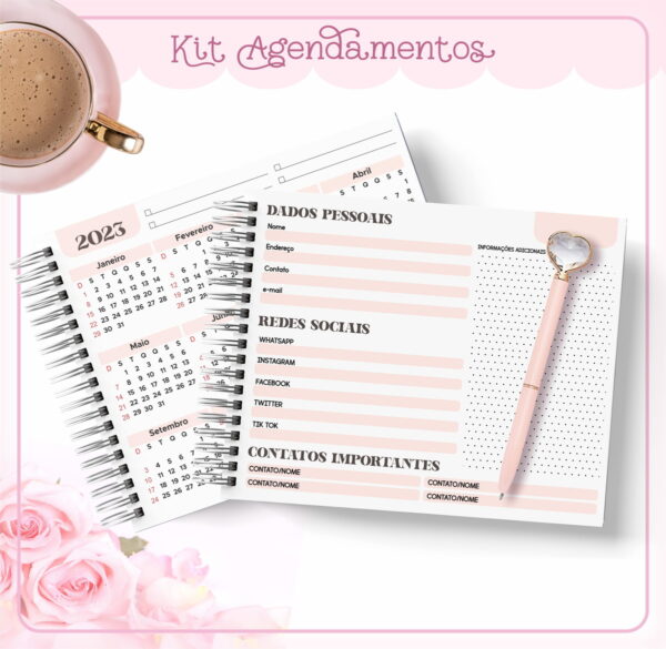 Pack Agendamentos Horizontal - Arquivo Digital