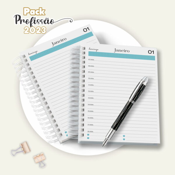 Pack Agendas 2023 Masculina - Arquivo Digital