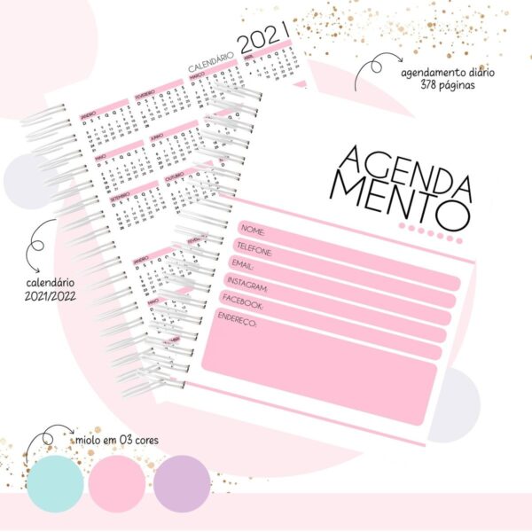 Pack Agendas Agendamentos Femininos - Arquivo Digital