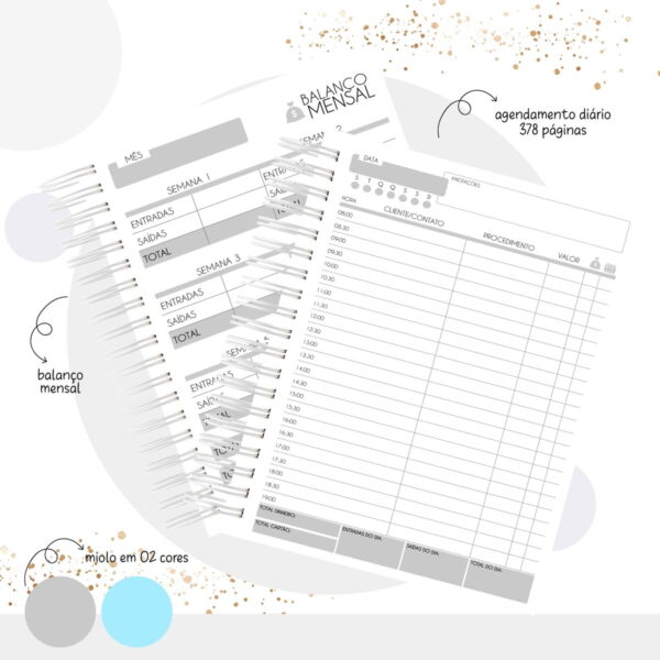 Pack Agendas Agendamentos Masculinos - Arquivo Digital