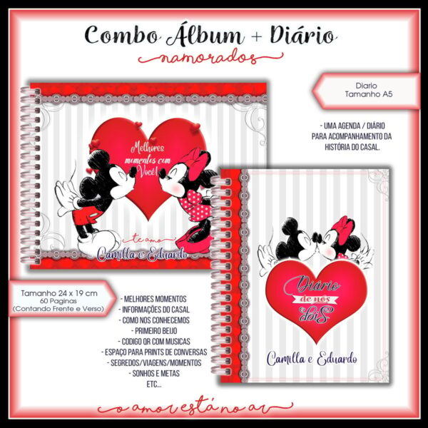 Pack Álbum e Diário Dia dos Namorados - Arquivo Digital