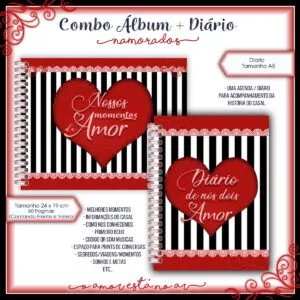 Pack Álbum e Diário Dia dos Namorados - Arquivo Digital