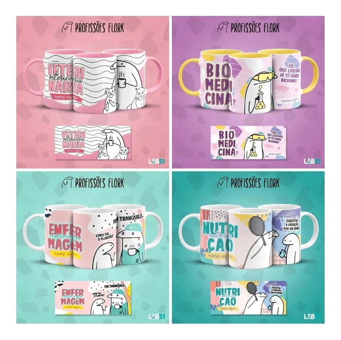 Pack Artes Caneca Flork Profissões Meme Frases Sublimação V1 3 Pack Artes Caneca Flork Profissões Meme Frases Sublimação V1