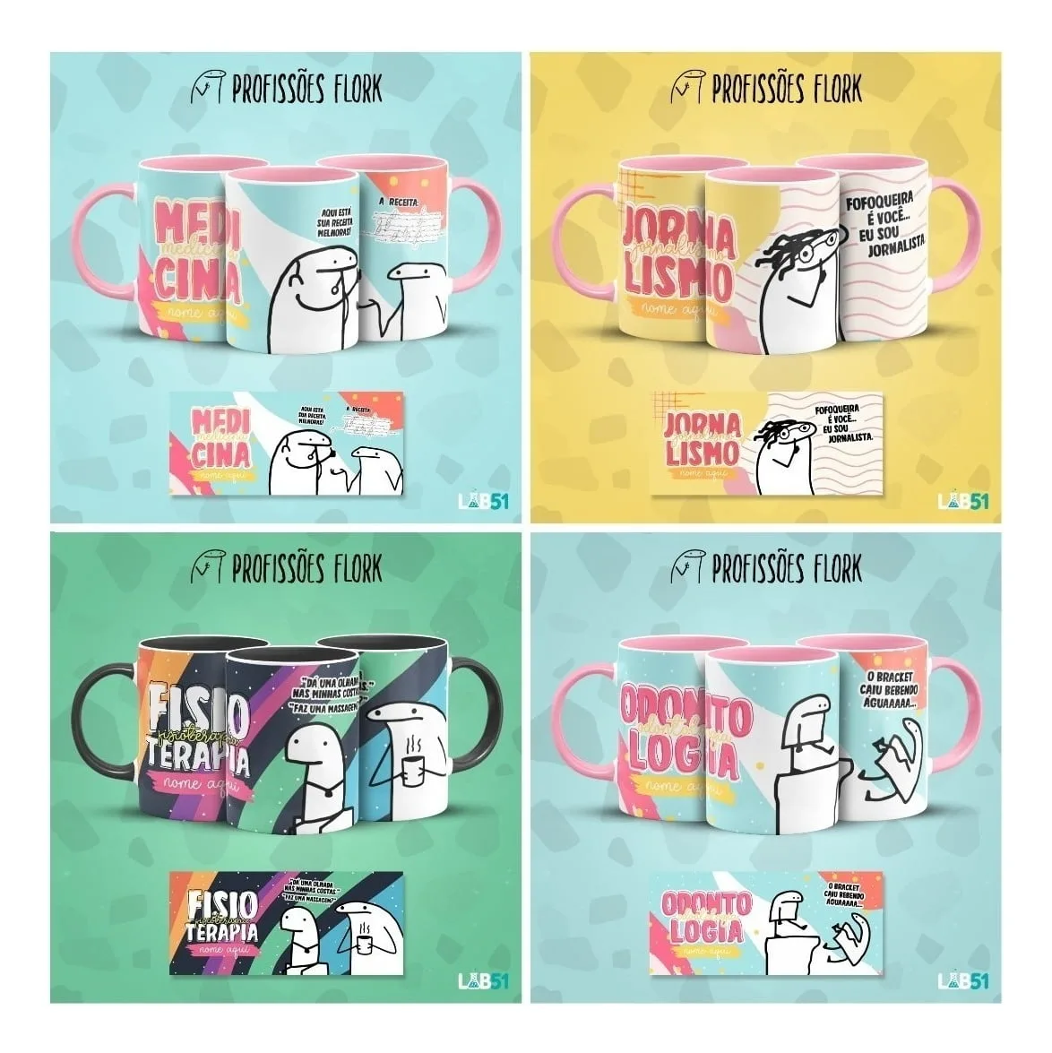 Pack Artes Caneca Flork Profissões Meme Frases Sublimação V1 5 Pack Artes Caneca Flork Profissões Meme Frases Sublimação V1