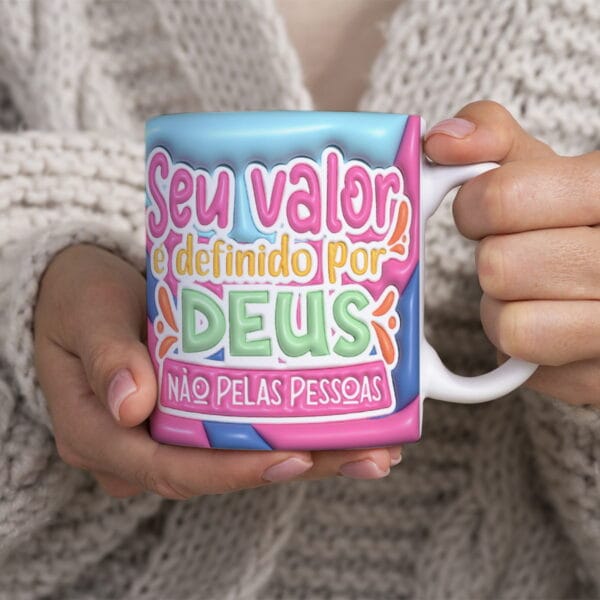 Pack Artes Canecas Frases Cristã - Arquivo Digital
