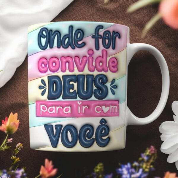 Pack Artes Canecas Frases Cristã - Arquivo Digital