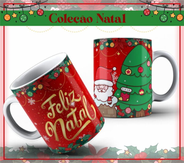 Pack Artes Canecas Natal - Arquivo Digital