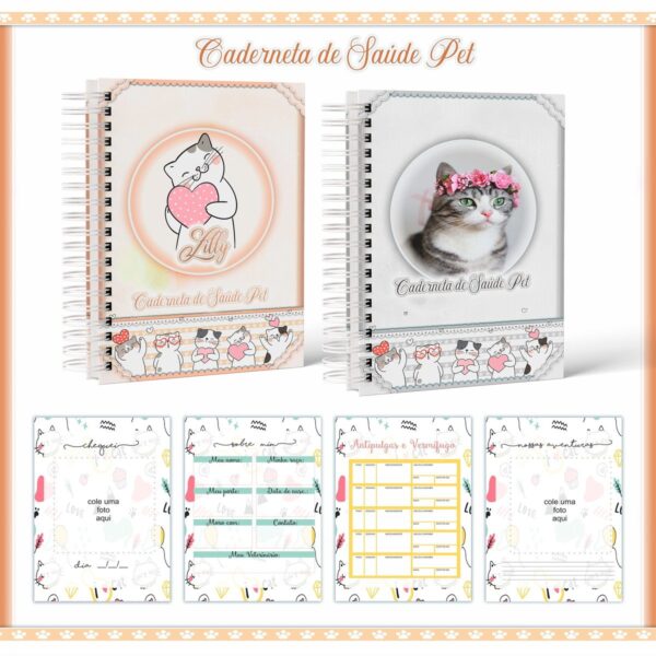 Pack Cadernetas Vacinas Pet Fêmeas e Machos