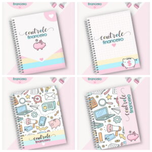 Pack Caderno Controle Financeiro Feminino - Arquivo Digital