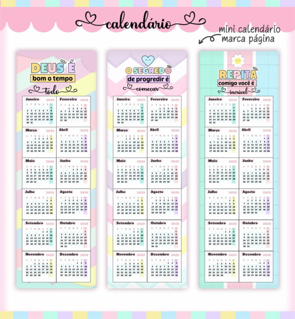 Pack Calendários 2023 - Arquivo Digital