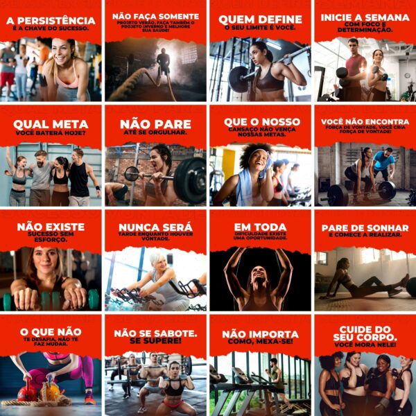 Pack Canva Academia Personal Trainer 200 Modelos Editáveis+ Legendas