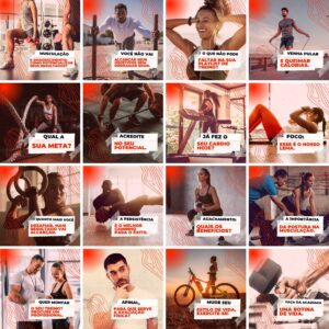 Pack Canva Academia Personal Trainer 200 Modelos Editáveis+ Legendas