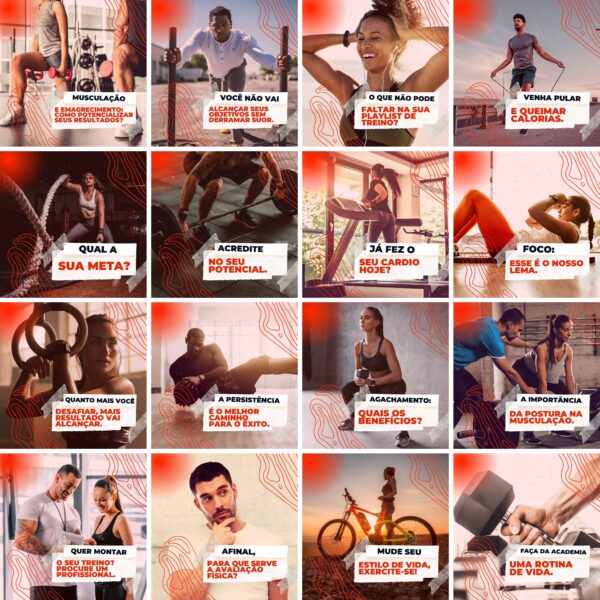 Pack Canva Academia Personal Trainer 200 Modelos Editáveis+ Legendas