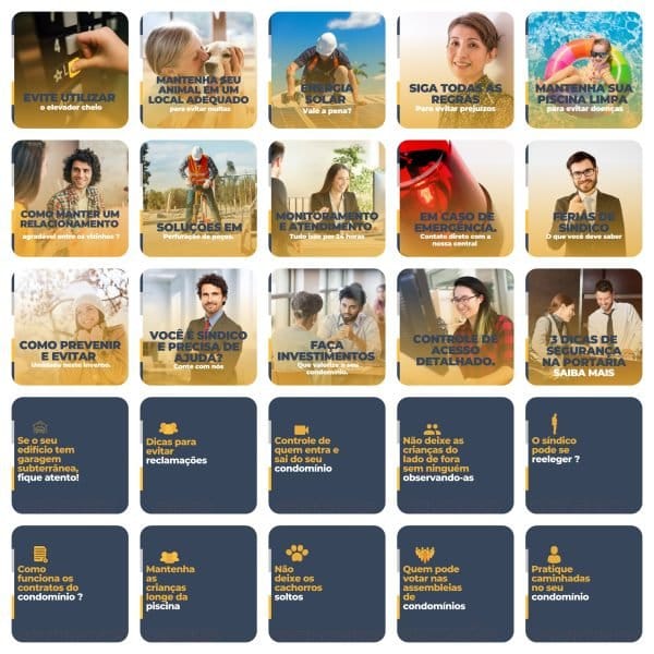 Pack Canva Administração de Condomínios 200 Modelos Editáveis+ Legendas