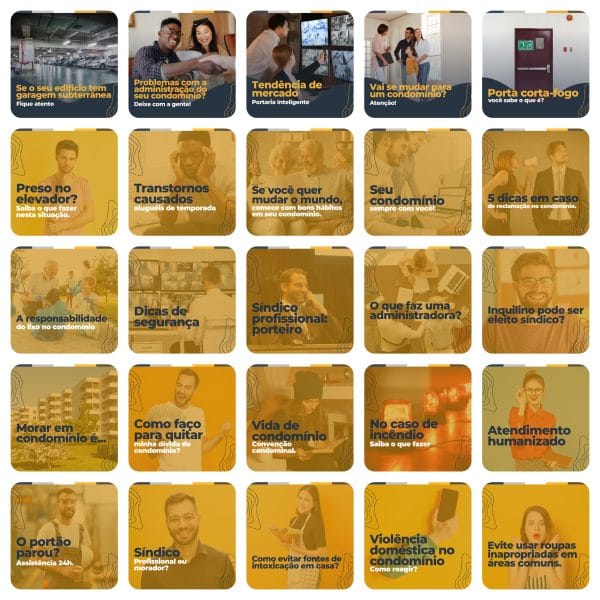 Pack Canva Administração de Condomínios 200 Modelos Editáveis+ Legendas