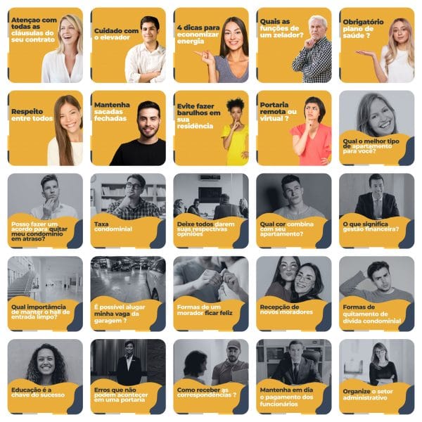 Pack Canva Administração de Condomínios 200 Modelos Editáveis+ Legendas
