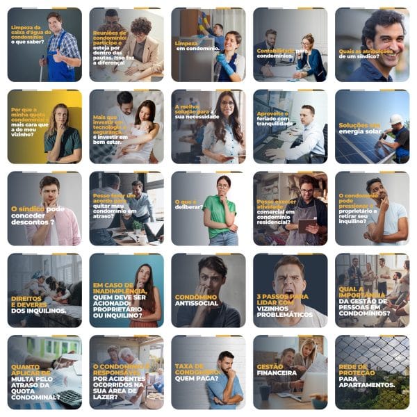 Pack Canva Administração de Condomínios 200 Modelos Editáveis+ Legendas