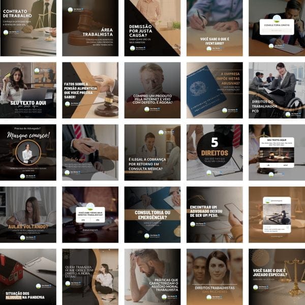 Pack Canva Advogado 2.0 25 Modelos Editáveis+ Bônus
