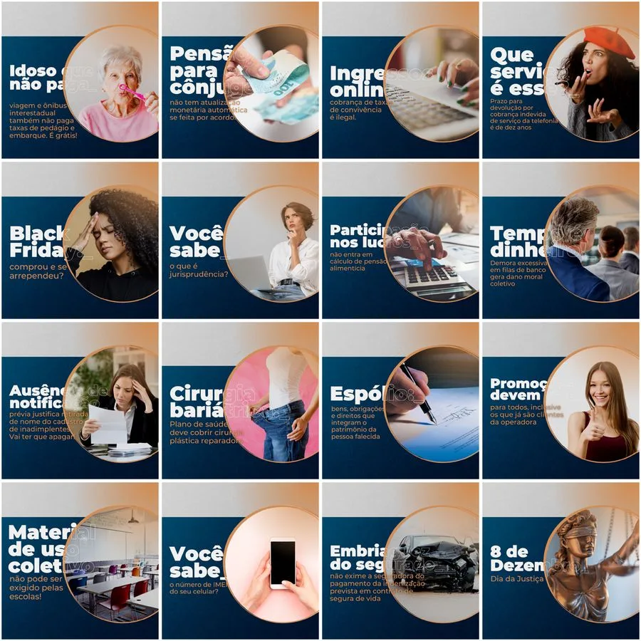 Pack Canva Advogado Advocacia 200 Modelos Editáveis+ Legendas