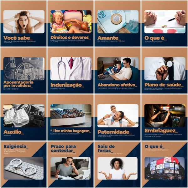 Pack Canva Advogado Advocacia 200 Modelos Editáveis+ Legendas