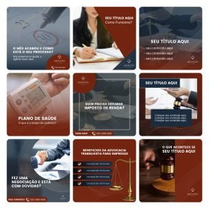 Pack Canva Advogados 30 Modelos Editáveis+ Bônus