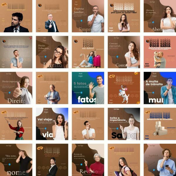 Pack Canva Advogados 450 Modelos Editáveis+ Bônus