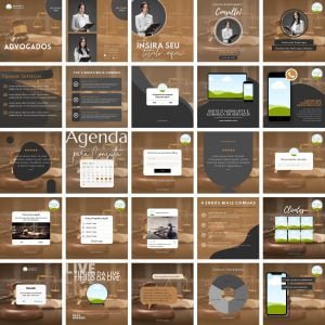 Pack Canva Advogados Advocacia 25 Modelos Editáveis+ Bônus