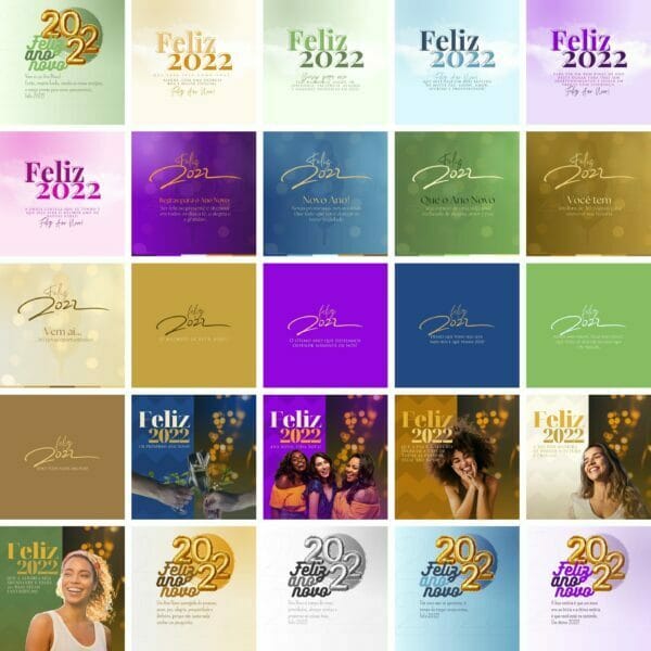 Pack Canva Ano Novo 50 Modelos Editáveis+ Bônus