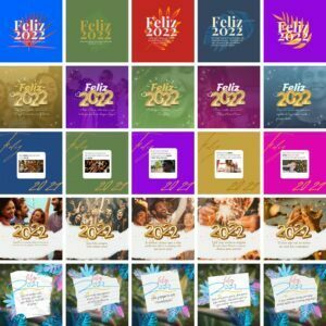 Pack Canva Ano Novo 50 Modelos Editáveis+ Bônus